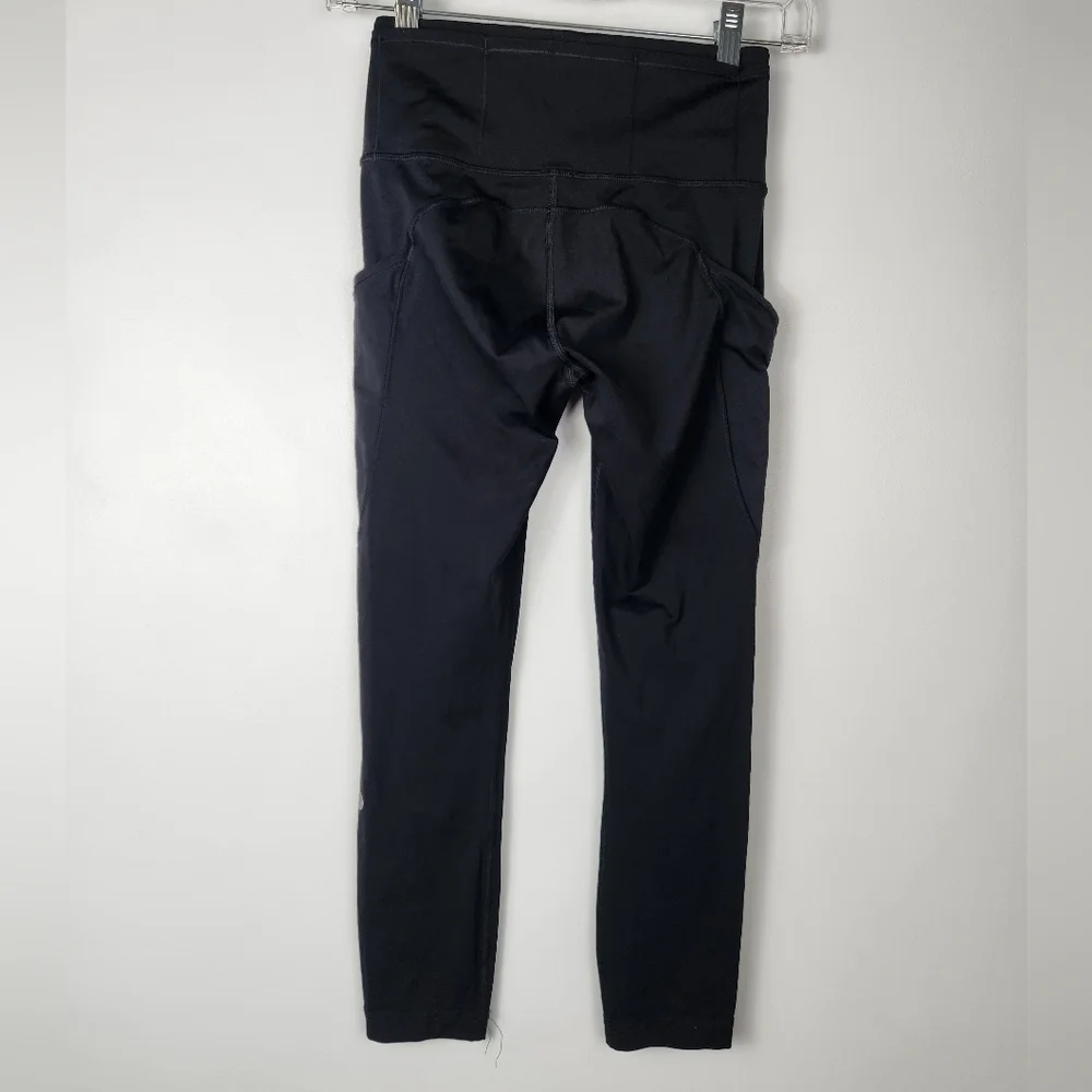 Lululemon Fast And Free Leggings Black High Rise Size 4